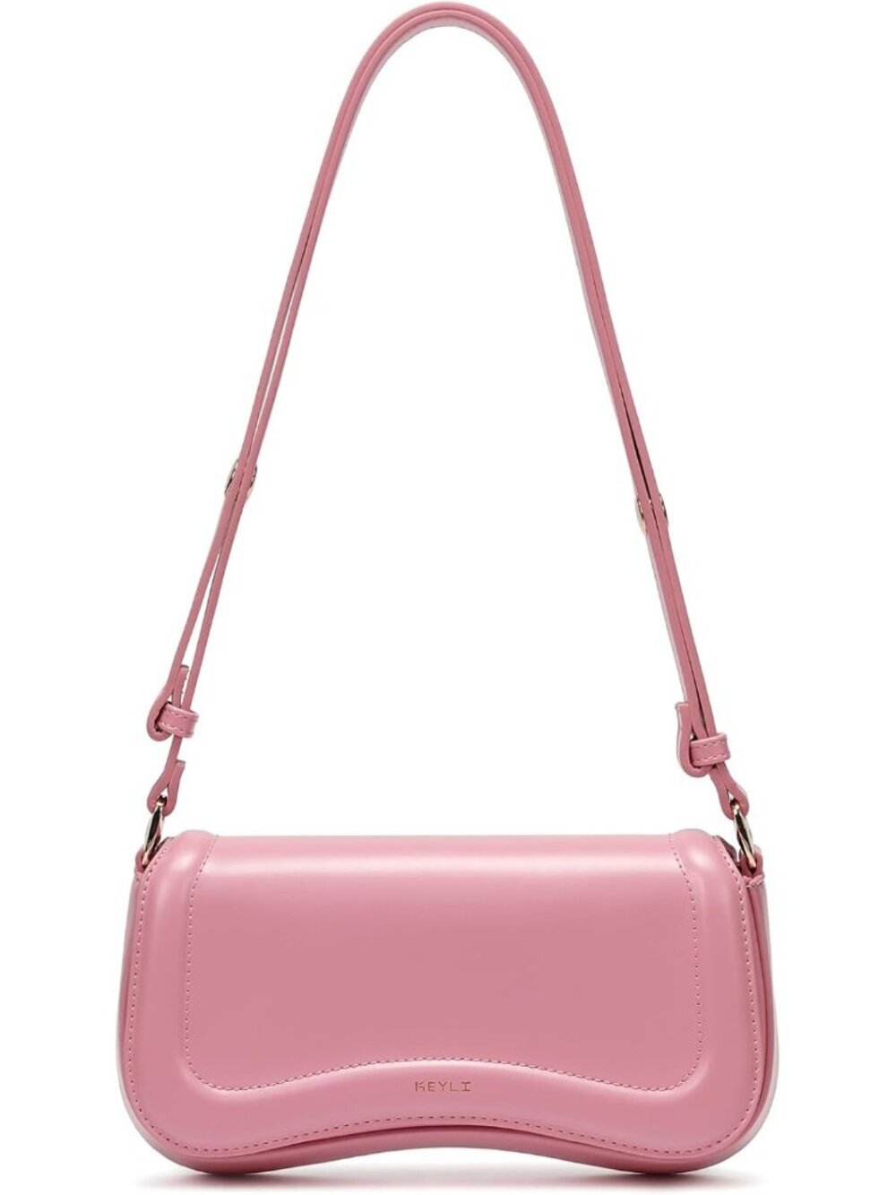 Women's Pink Cross-body Purse Waterproof Leather Small Clutch Shoulder Bag